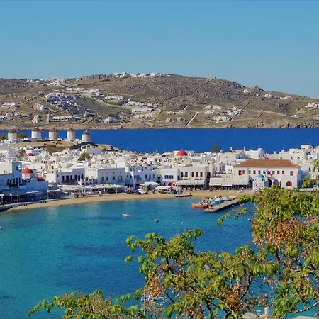 别墅 Exquisite Mykonos Cielo 2 Bedroom Private Pool And Outdoor Jacuzzi Panoramic Sea And Sunset View Gym Helipad Tennis Court ,