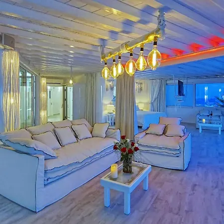 Exquisite Mykonos Cielo 2 Bedroom Private Pool And Outdoor Jacuzzi Panoramic Sea And Sunset View Gym Helipad Tennis Court , 别墅 *